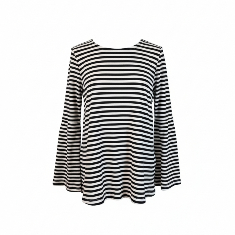 Chic Striped Long Sleeve Women's Top